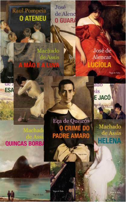 Montagem com algumas capas dos livros da Coleção Vozes de Bolso - Literatura Brasileira